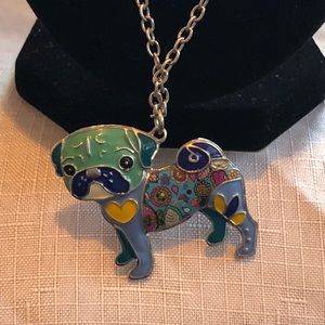 Colorful Pug Necklace